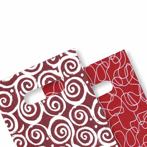 Bolsas de plástico con asa.