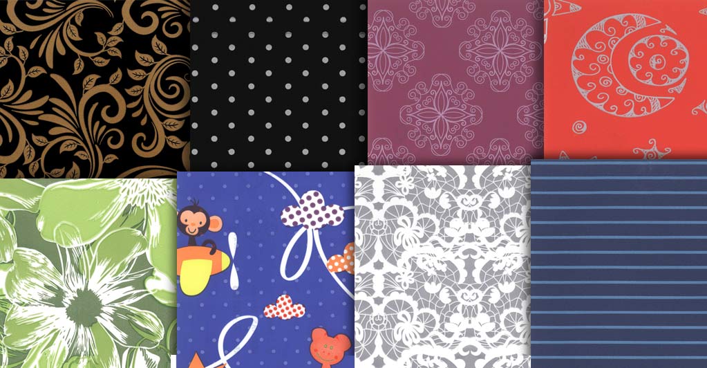 surtido de papel impreso para regalo.